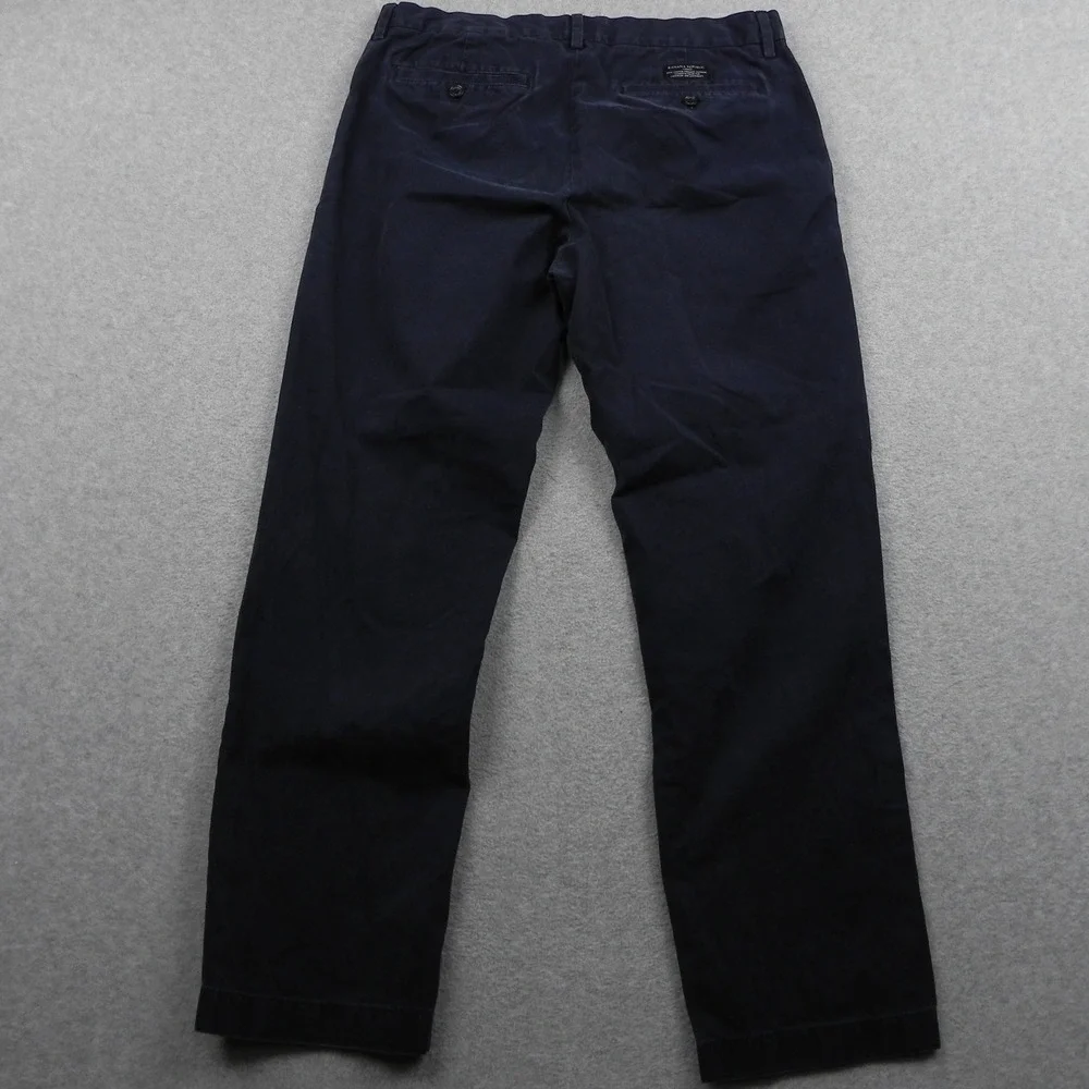 Banana Republic Emerson Chino Mens 33x34 Navy Blue Cotton Straight Leg Pants